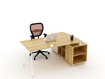 3d现代老板桌主管桌模型