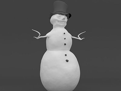 3d雪人模型