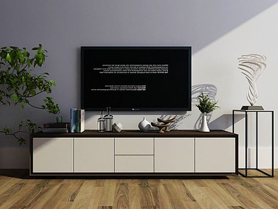 现代电视柜组合模型3d模型