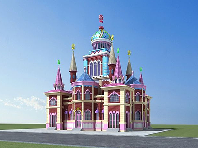 3d糖果城堡模型