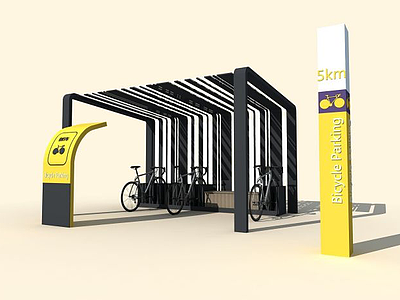 自行车棚模型3d模型