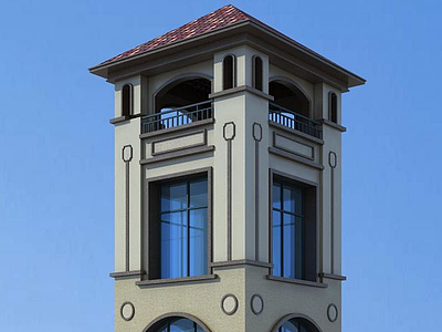 3d塔楼模型