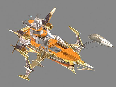 3d飞船战船模型