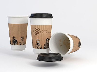 咖啡纸杯3d模型