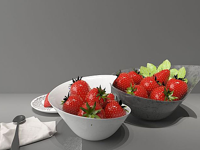 3d草莓模型