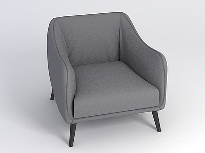 3d灰色沙发椅免费模型