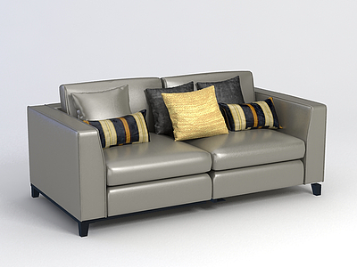 皮革沙发模型3d模型