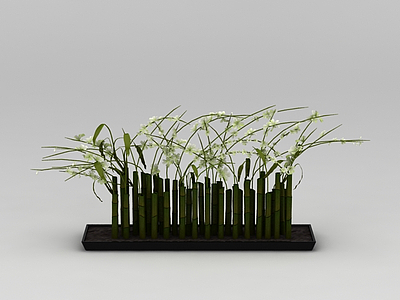 竹子花瓶模型3d模型