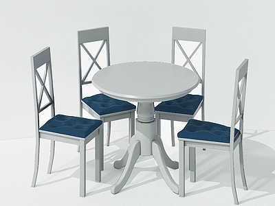 3d现代休闲桌椅美式模型