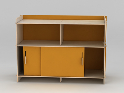 组装型木柜模型3d模型