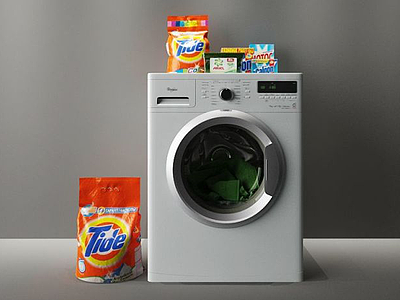 3d智能滚筒洗衣机模型