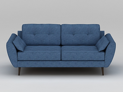 3d蓝色懒人沙发模型