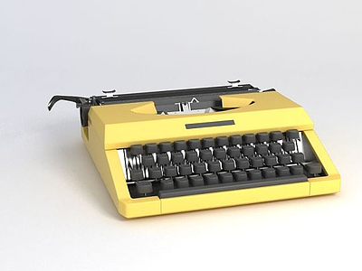 打字机模型3d模型