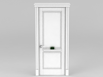 3d白色室内门免费模型