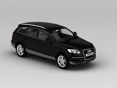 黑色奥迪汽车模型3d模型