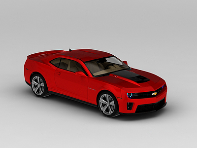 3d雪佛兰红色汽车模型