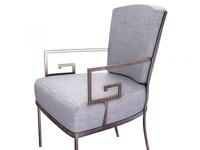 3d现代设特别扶手休闲椅模型