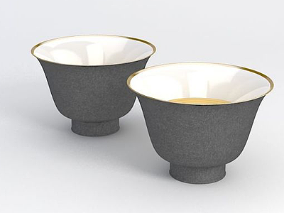 3d陶瓷茶杯模型