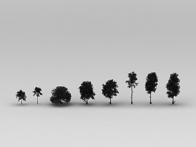 3d道路绿化树模型