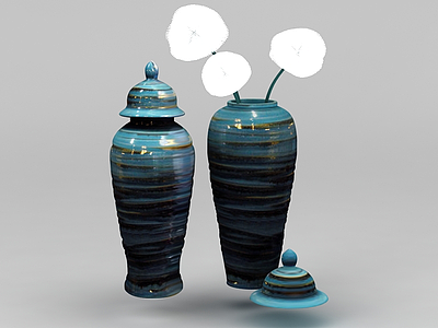 3d陶瓷花瓶免费模型