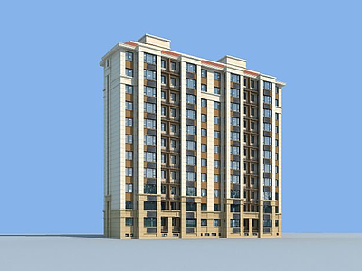 好户型住宅楼模型3d模型