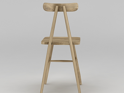 原木椅子模型
