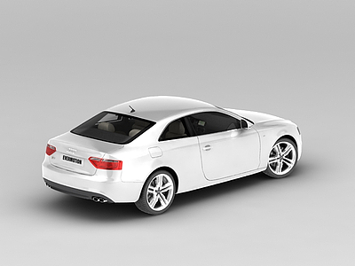 奥迪银色汽车模型3d模型