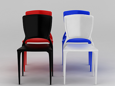 3d简约家用餐椅免费模型
