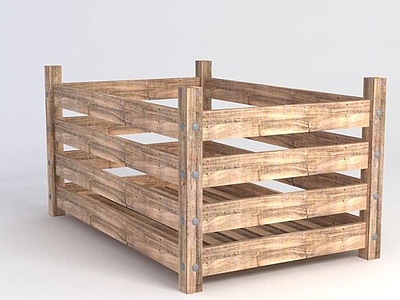 木箱3d模型