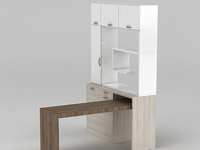 一体桌柜组合模型3d模型