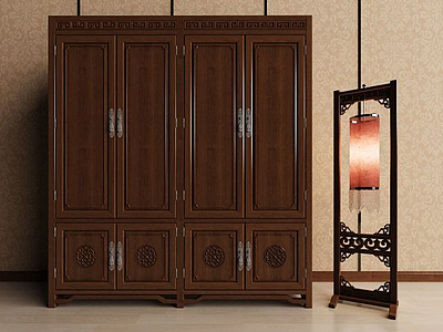 中式雕花柜子模型3d模型