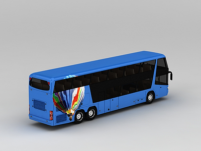 3d双层公交车模型