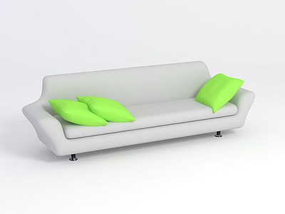 3d长条沙发模型