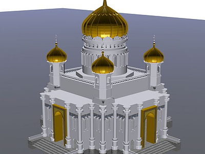 宁夏清真寺模型3d模型