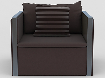 简约单人沙发模型3d模型