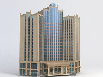 3d高层酒店模型