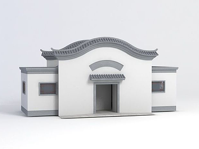 中式公厕3d模型