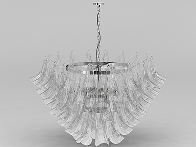 3d艺术水晶吊灯免费模型