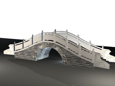 石拱桥模型3d模型