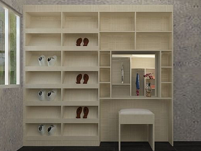 3d鞋柜模型
