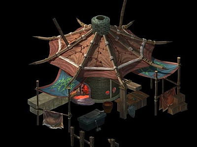 3d游戏场景房子模型