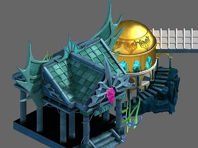3d游戏场景房子模型