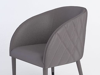 咖色椅子3d模型