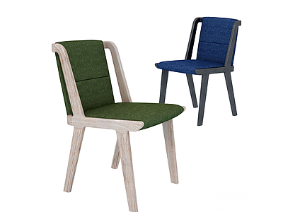 3d现代拼接休闲椅模型
