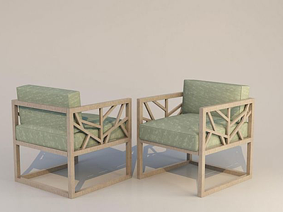3d新中式椅子模型