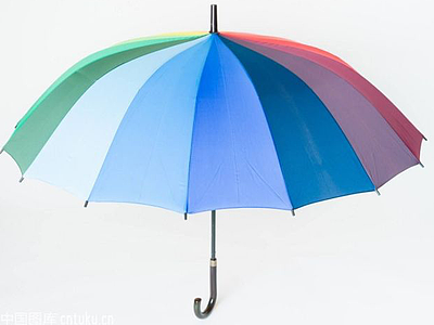 彩虹色雨伞模型