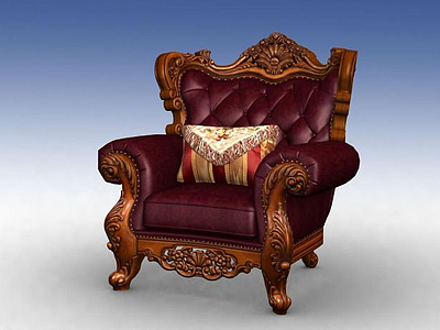 高档单人沙发模型3d模型
