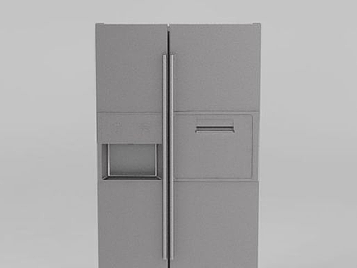 3d双开门冰箱模型