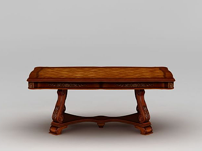 实木餐桌模型