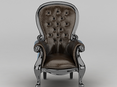 美式皮沙发椅模型3d模型